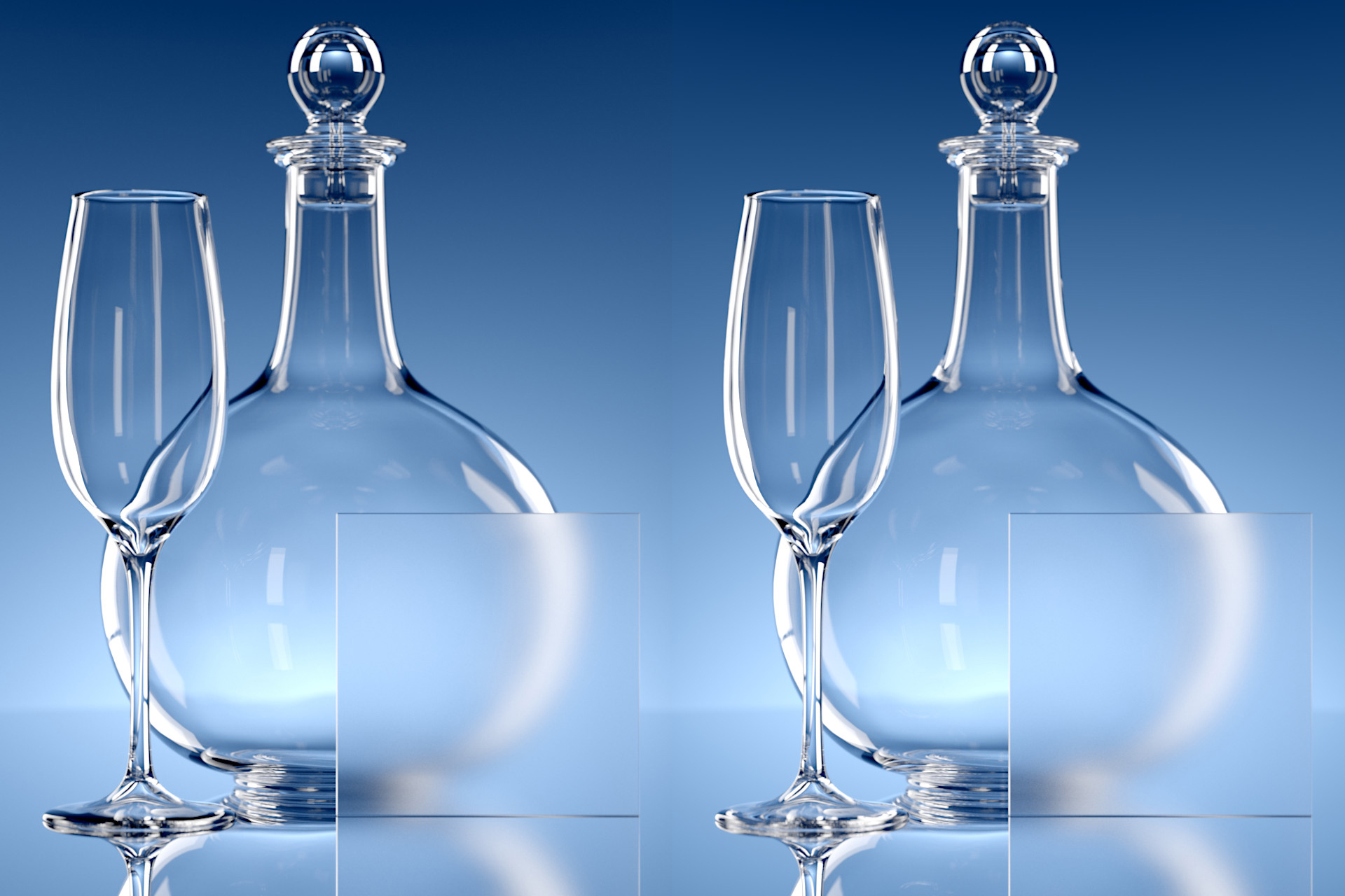 Bottles Rendered with Path Tracing and Path Guiding